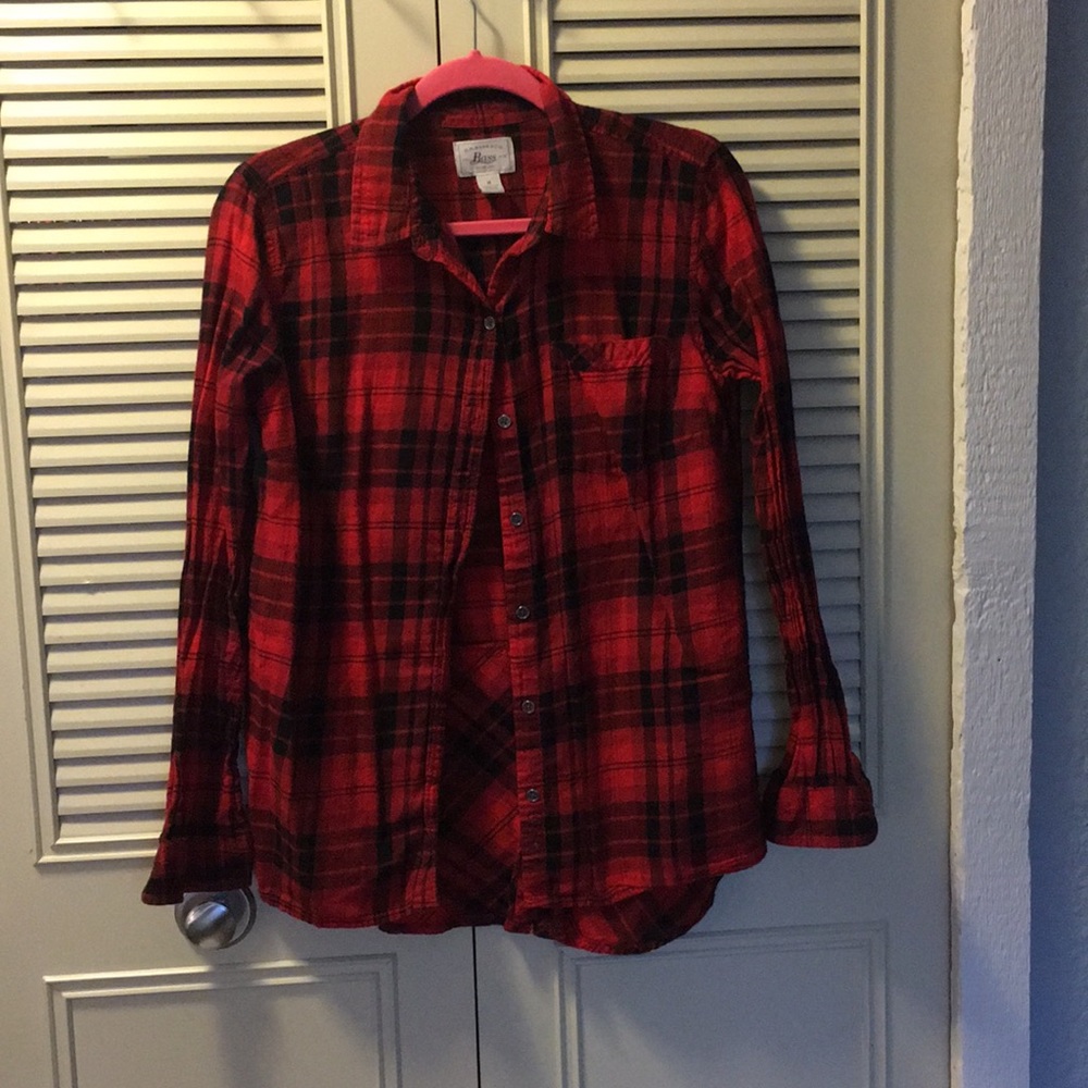 Black and Red Flannel Type Shirt